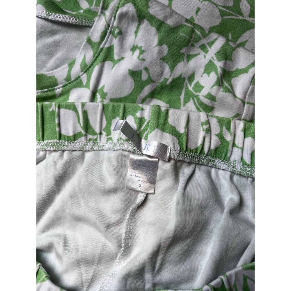 Lake Pimano Short Set Pajama S Green Floral Print - Picture 8 of 8
